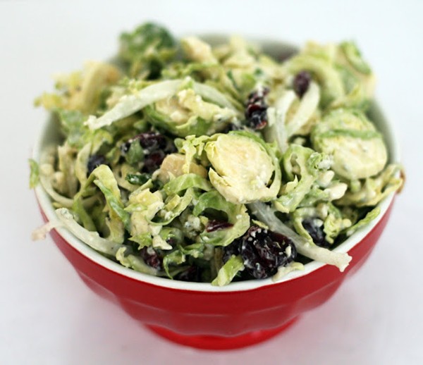 Brussels sprouts Gorgonzola salad with cranberries