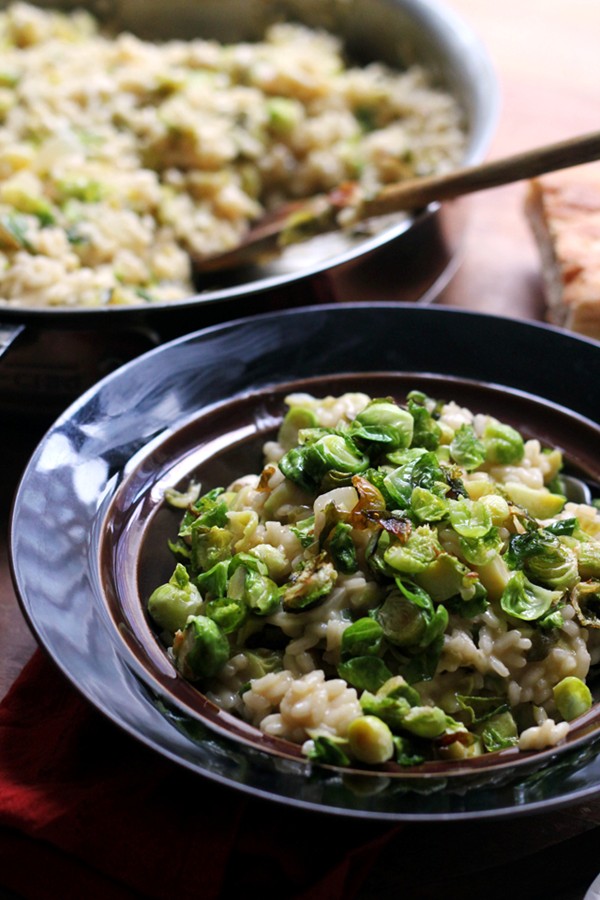 Brussels sprouts risotto