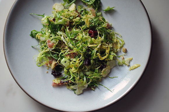 Brussels sprouts salad a la M. Wells