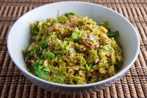 Brussels sprouts with bacon and lemon