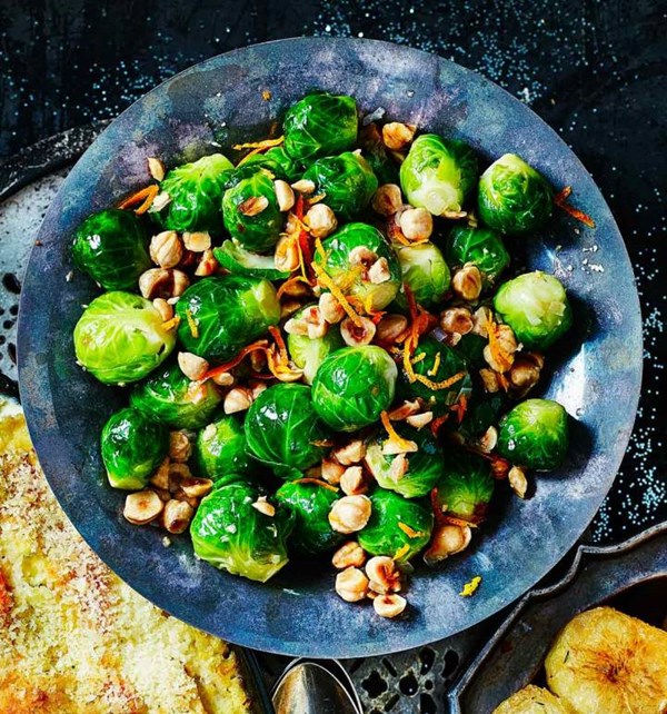 Brussels sprouts with brown butter and hazelnuts