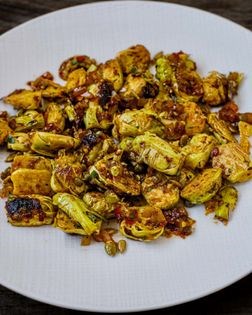 Brussels sprouts with Calabrian chile relish