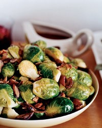 Brussels sprouts with chestnuts and bacon
