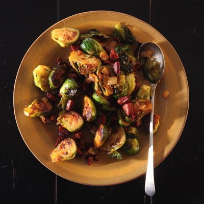 Brussels sprouts with chorizo 