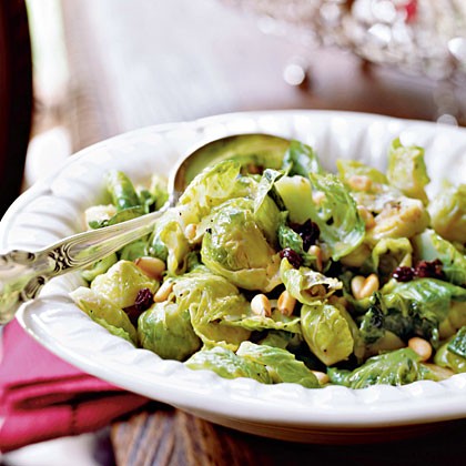 Brussels sprouts with currants and pine nuts
