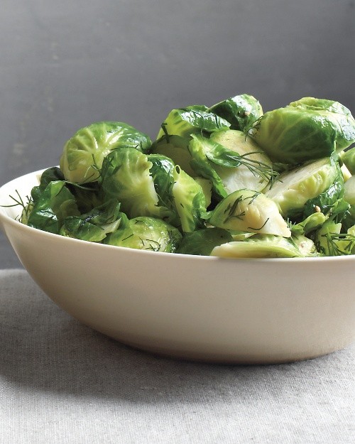 Brussels sprouts with dill butter