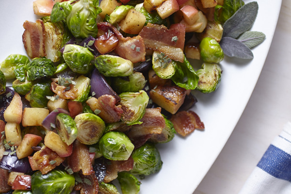 Brussels sprouts with honeycrisp apples