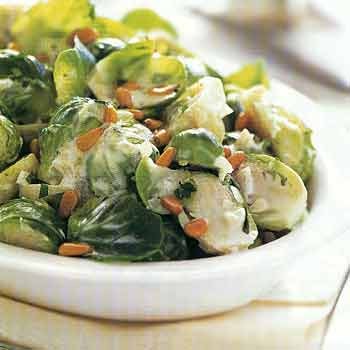 Brussels sprouts with marjoram and pine nuts