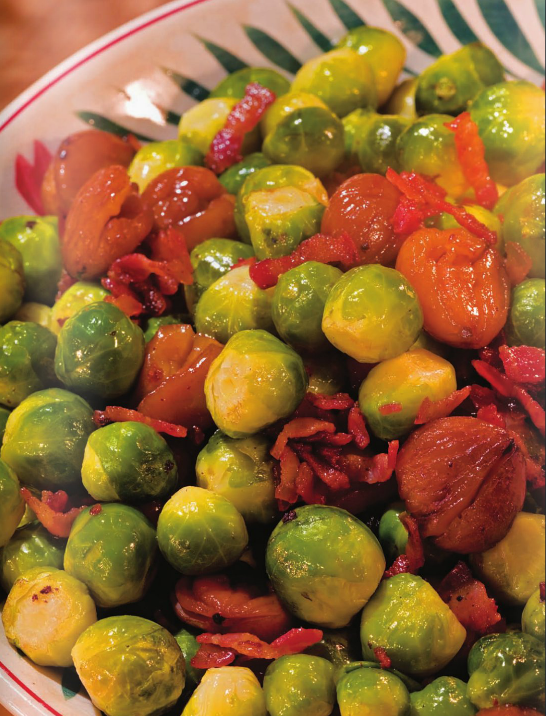 Brussels sprouts with pancetta and chestnuts