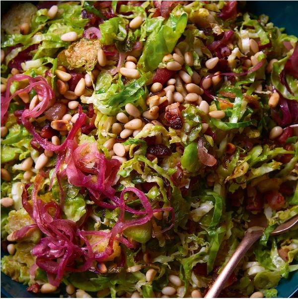 Brussels sprouts with pancetta and pine nuts