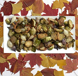 Brussels sprouts with pancetta and pearl onions
