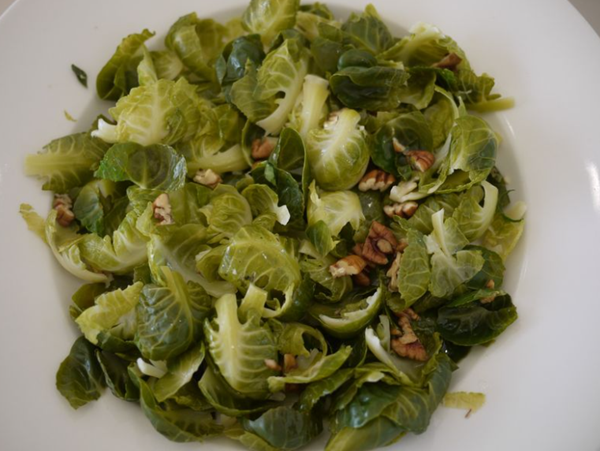 Brussels sprouts with shallots and pecans