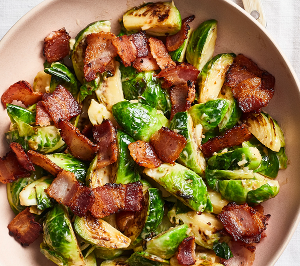 Brussels sprouts with vermouth & bacon