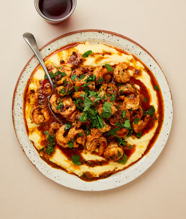 Bubba's prawns (and polenta)