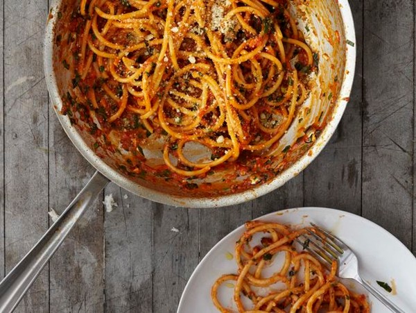 Bucatini fra diavolo from 'Franny's' (Cook the Book)