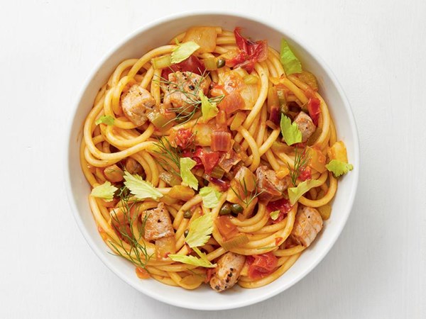Bucatini with fresh tuna
