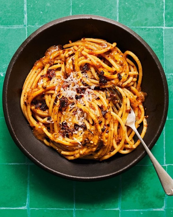 Bucatini with XO, butter and Parmesan