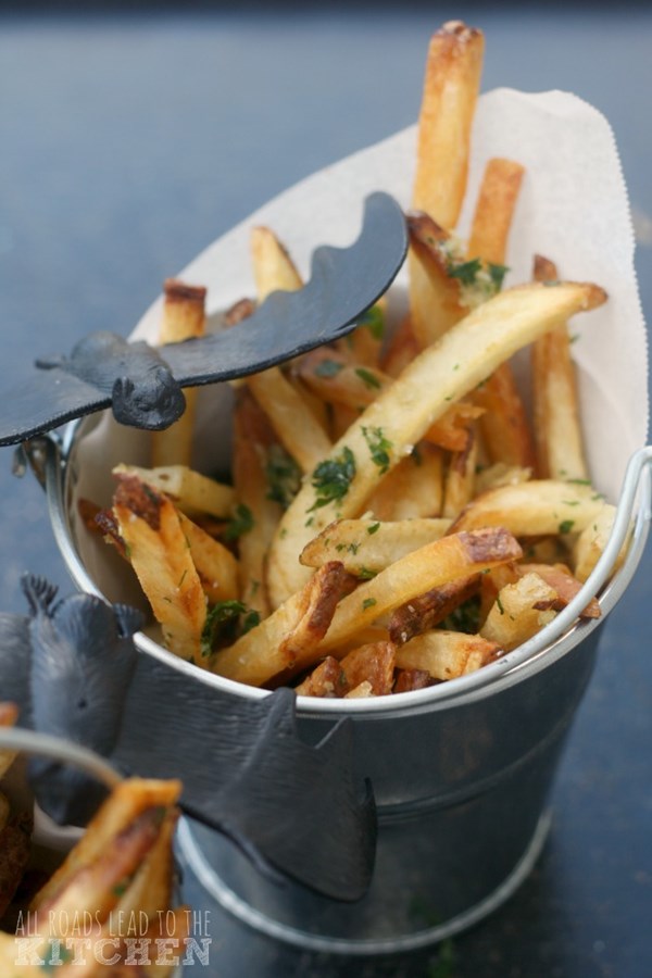 Bucket of garlic fries