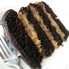 Buckeye peanut butter-fudge cake
