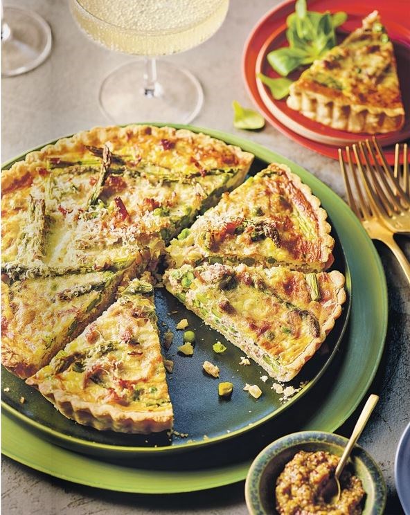 Bucking-ham, pea & asparagus quiche