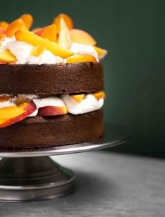 Buckwheat & peach cake