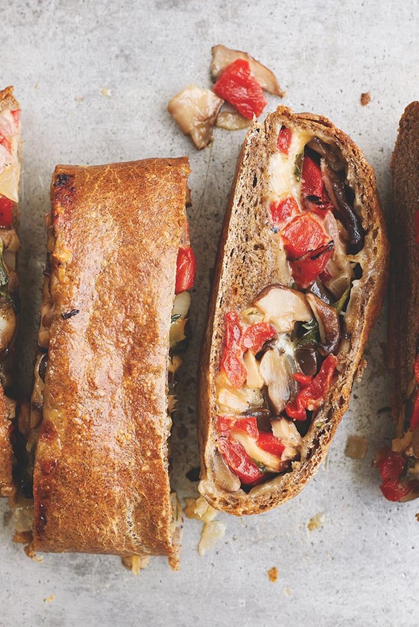 Buckwheat and mushroom stromboli
