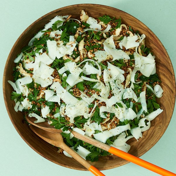 Buckwheat and shiitake salad
