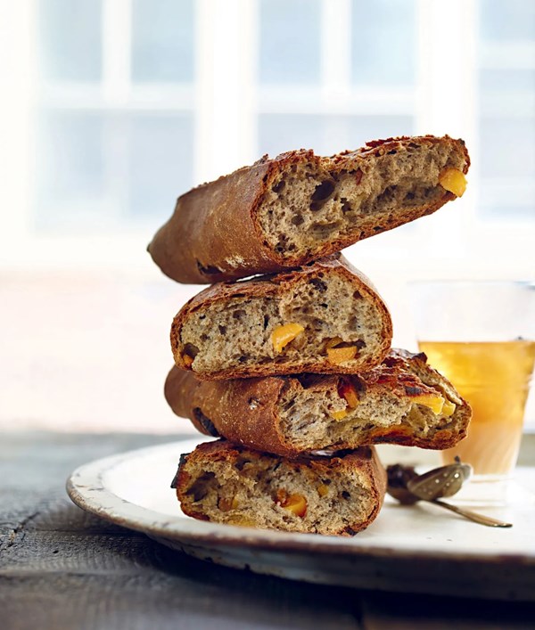 Buckwheat, apricot and black pepper bread