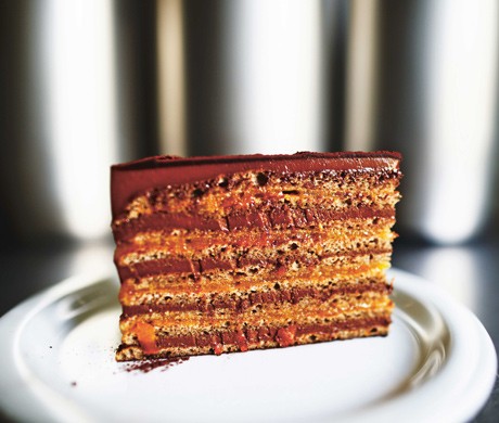 Buckwheat, bergamot & blood orange chiffon cake