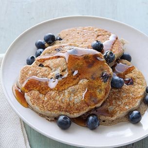 Buckwheat-blueberry pancakes