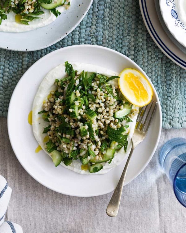 Buckwheat salad with whipped fennel feta