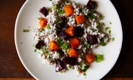 Buckwheat salad with yoghurt and sumac