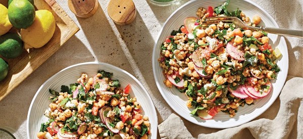Buckwheat tabbouleh [creamy garlic dressing]