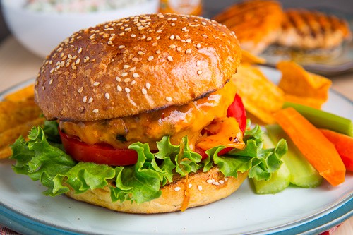 Buffalo chicken burgers