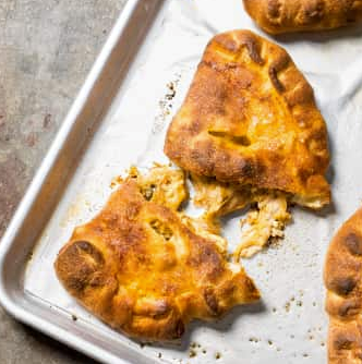 Buffalo chicken calzones