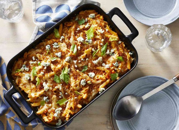 Buffalo chicken casserole