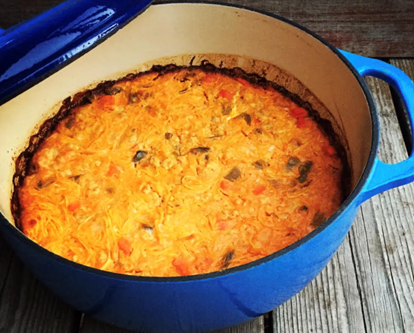 Buffalo chicken casserole