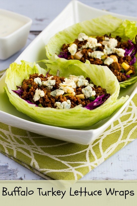 Buffalo chicken lettuce wraps