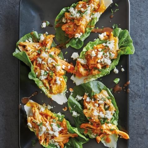 Buffalo chicken lettuce wraps