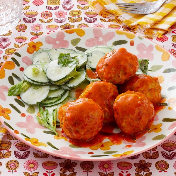Buffalo chicken meatballs
