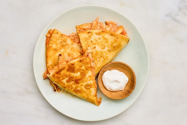Buffalo chicken quesadilla