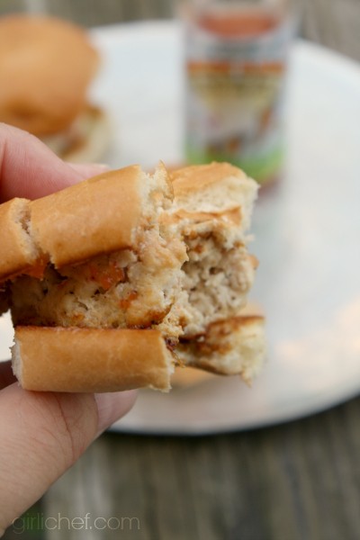 Buffalo chicken sliders