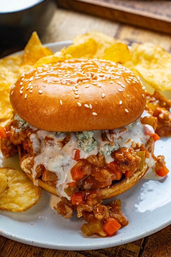 Buffalo chicken sloppyJoes