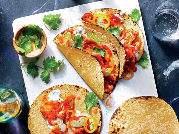 Buffalo chicken tacos