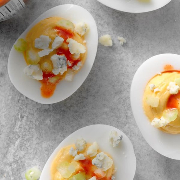 Buffalo deviled eggs
