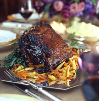 Buffalo prime rib with orange balsamic glaze