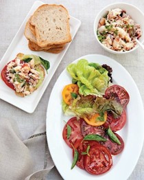 Build-your-own crab salad sandwiches