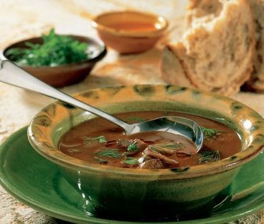 Bulgarian sour lamb soup