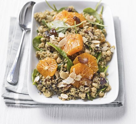 Bulghar wheat, date & clementine salad