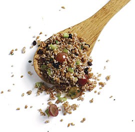 Bulgur and grape salad with walnuts and currants